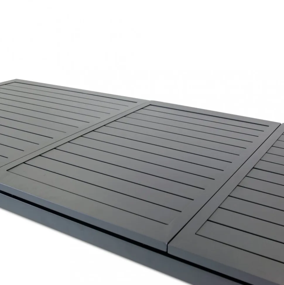 Förlängningsbart bord i aluminium 180-240cm | 8 positionsstolar
