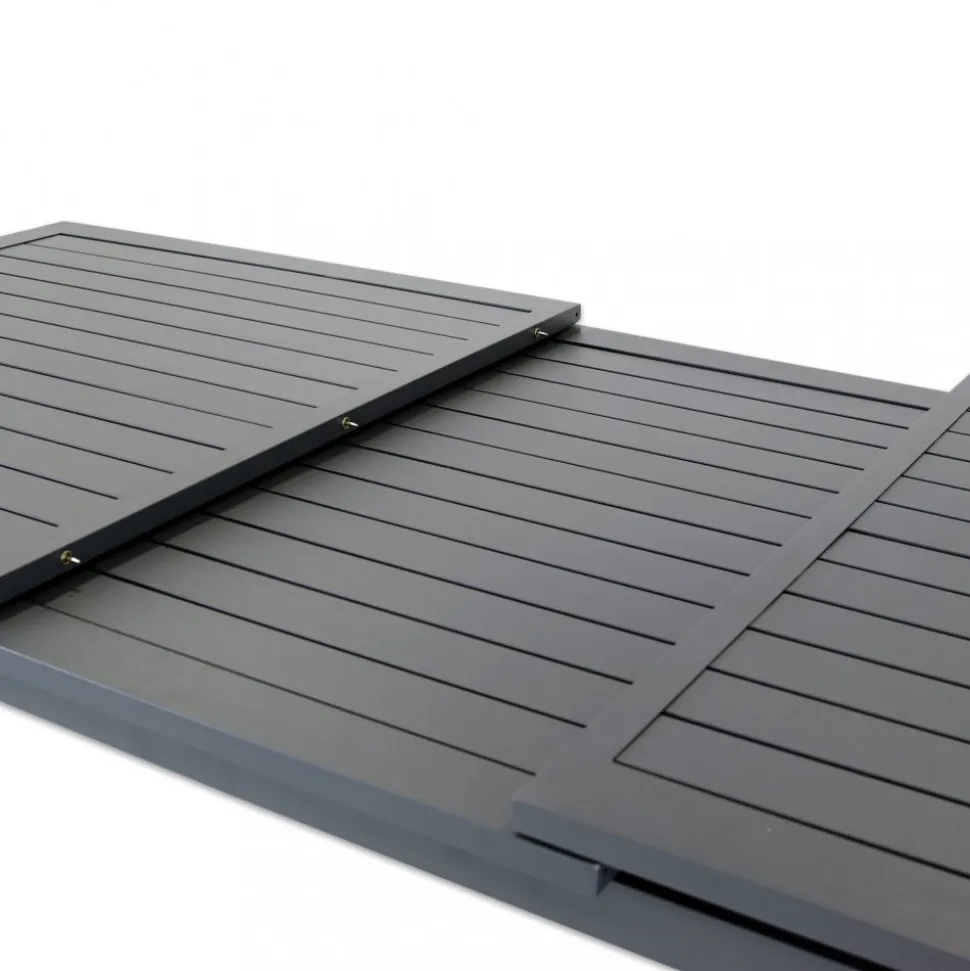 Förlängningsbart bord i aluminium 180-240cm | 8 positionsstolar