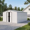 Förråd och redskapsbod 12,5m² | Dubbel skjutdörr | Bas ingår | Vit