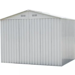 Förråd och redskapsbod 5,3m² | Skjutdörr | Med bas | Vit