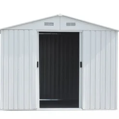 Förråd och redskapsbod 5,3m² | Skjutdörr | Med bas | Vit