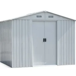Förråd och redskapsbod 5,3m² | Skjutdörr | Med bas | Vit