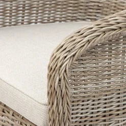 Fåtölj 2-pack i konstrotting | Natur | 59×69×85 cm | Metallstomme | Mercury