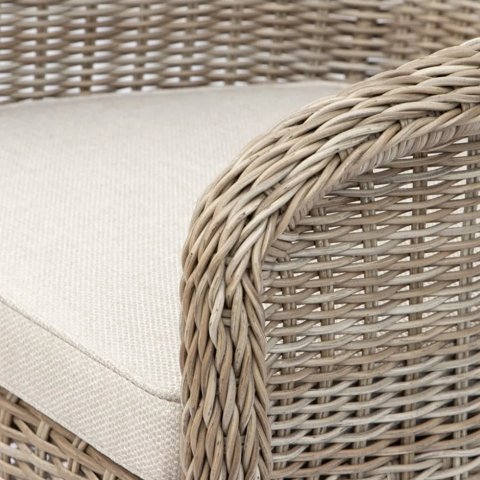 Fåtölj 2-pack i konstrotting | Natur | 59×69×85 cm | Metallstomme | Mercury