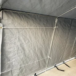 Garagetält 2,7x5,1m | 13,7m² - 200g/m² | PE - Grå