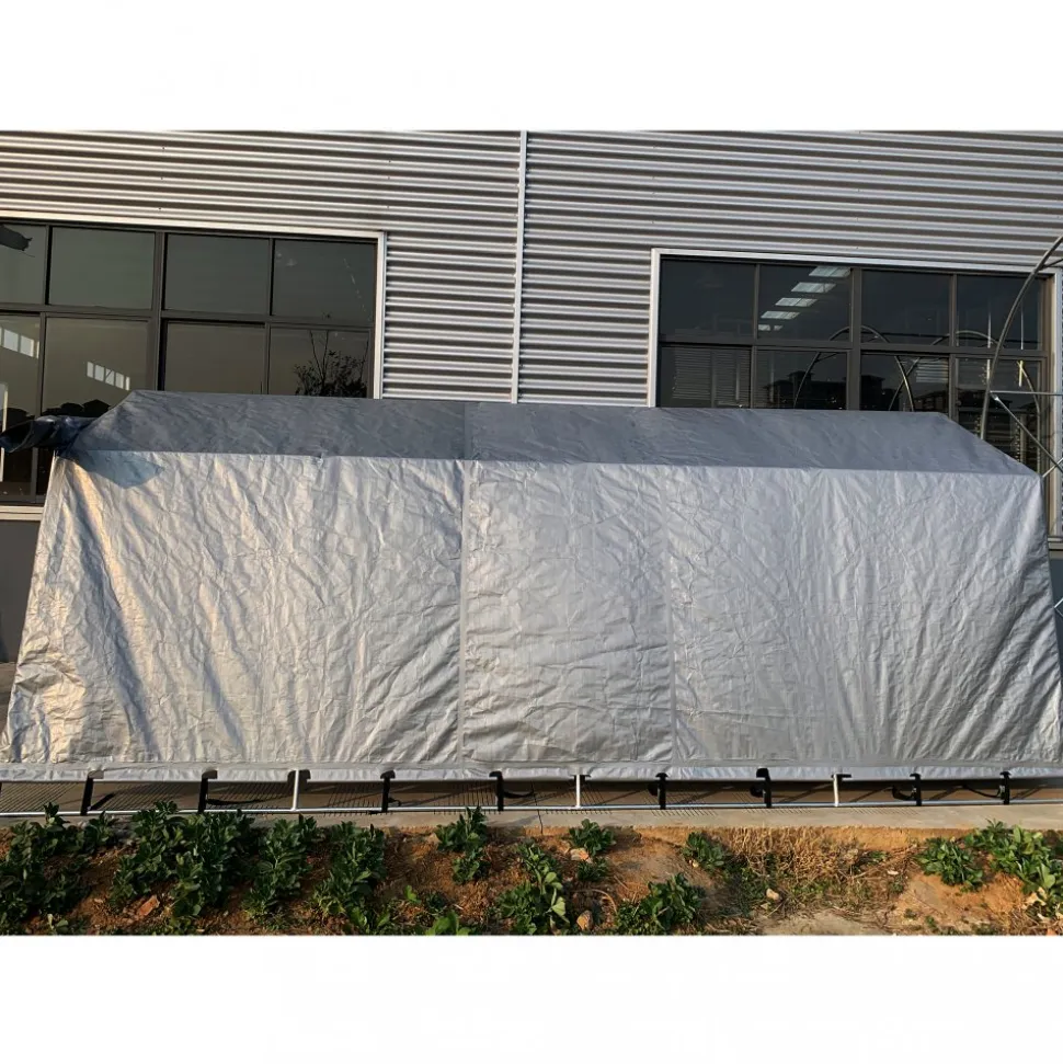 Garagetält 2,7x5,1m | 13,7m² - 200g/m² | PE - Grå
