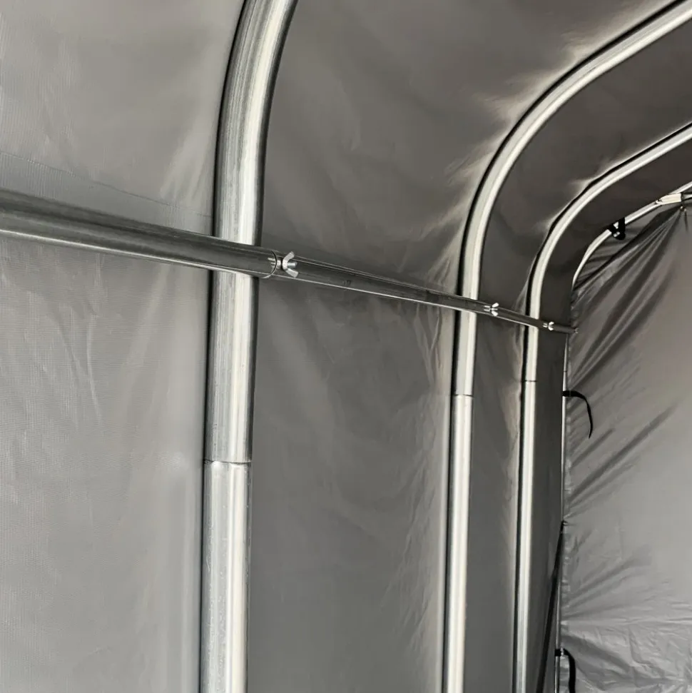 Garagetält 3,6x4,8m | 17,3m² - 500g/m² | PVC - Grå