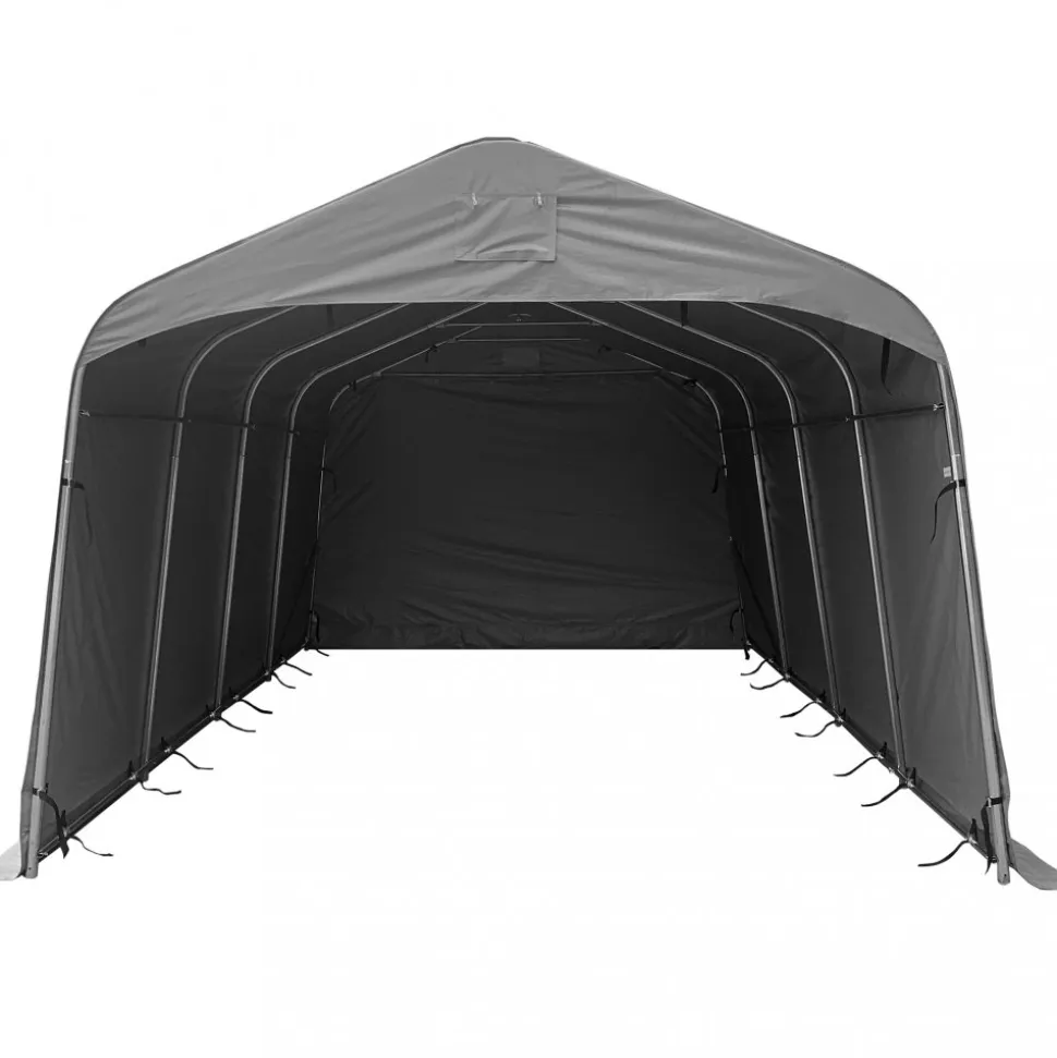 Garagetält 3,6x4,8m | 17,3m² - 500g/m² | PVC - Grå