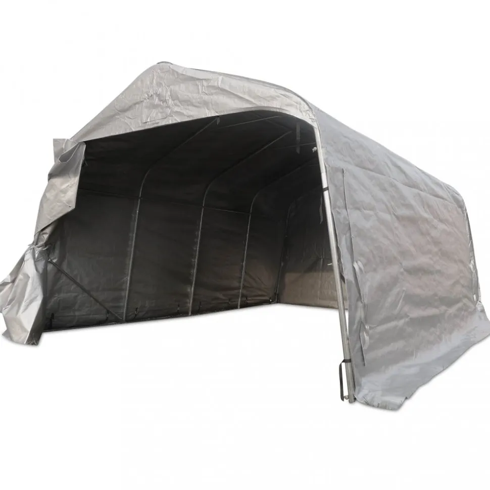 Garagetält 3,6x4,8m | 17,3m² - 500g/m² | PVC - Grå