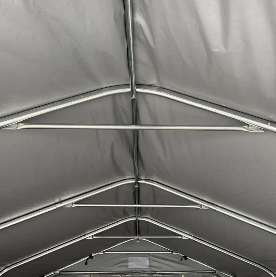 Garagetält 3,6x4,8m | 17,3m² - 500g/m² | PVC - Grå