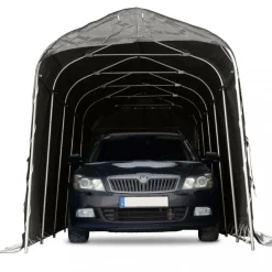 Garagetält 2,4x6m | 14,4m² - 500g/m² | PVC - Grå