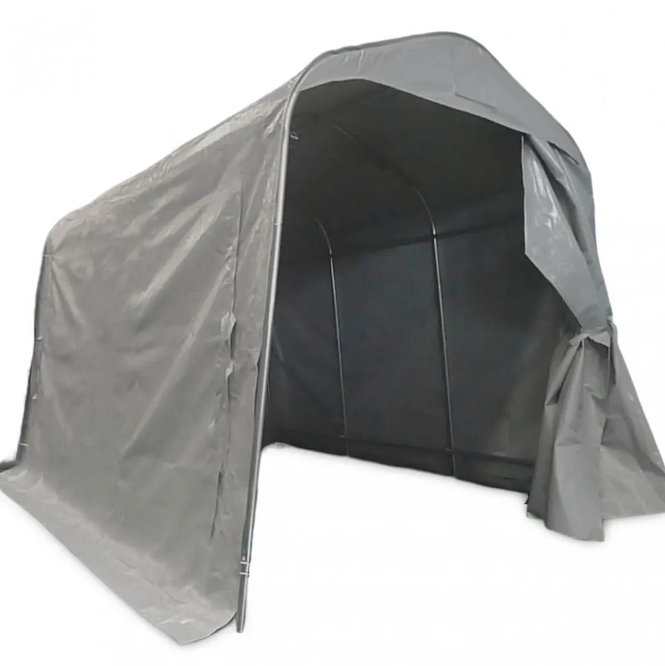Garagetält 2,4x3,6m | 8.6m² - 500g/m² | PVC - Grå