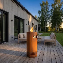 Gasoldriven eldstad i cortenstål | För utomhusmiljö | Fredrika