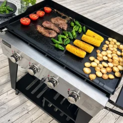 Gasoldrivet stekbord 16 kW | 4 rostfria brännare | Lockhart