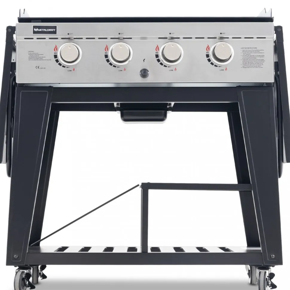Gasoldrivet stekbord 16 kW | 4 rostfria brännare | Lockhart