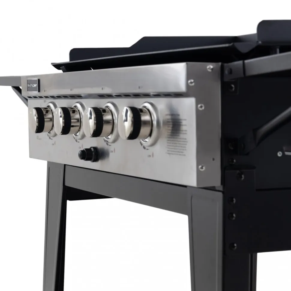 Gasoldrivet stekbord 16 kW | 4 rostfria brännare | Lockhart