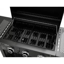 Gasolgrill med 3 rostfria brännare | Svart | Oklahoma