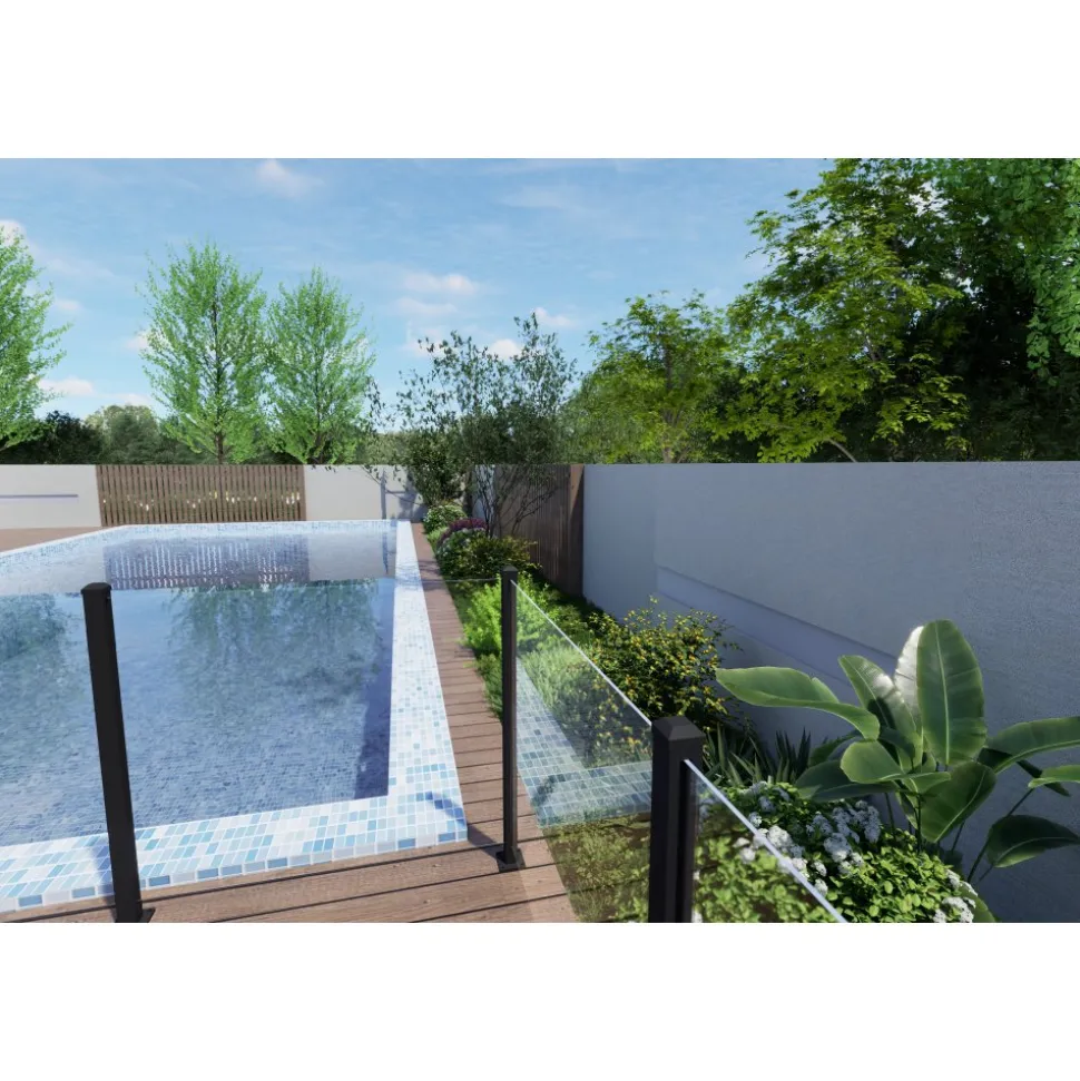 Glasräcke 5-pack | Klarglas | 1000×975 mm | 6 mm transparent