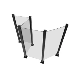 Glasräcke 5-pack | Klarglas | 1000×975 mm | 6 mm transparent