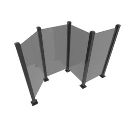 Glasräcke / staket i tonat glas | 1000×975 mm 6 mm | 5-pack