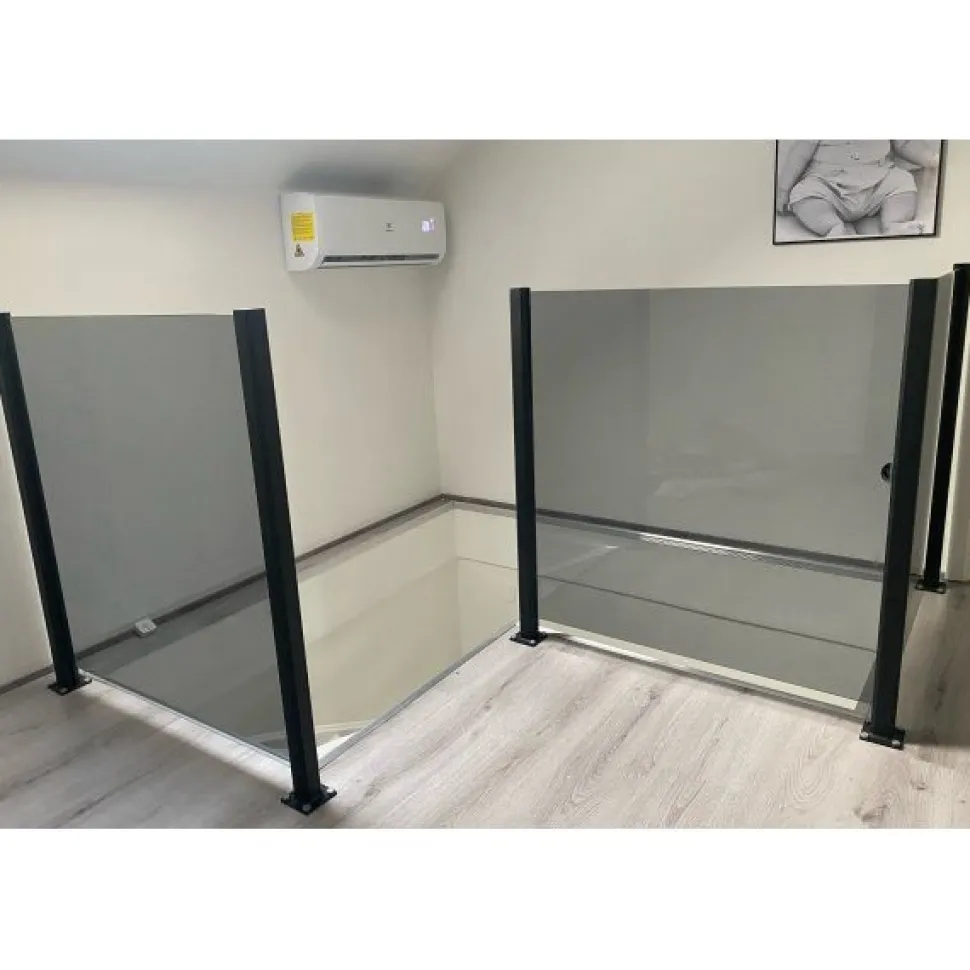 Glasräcke / staket i tonat glas | 1000×975 mm 6 mm | 5-pack