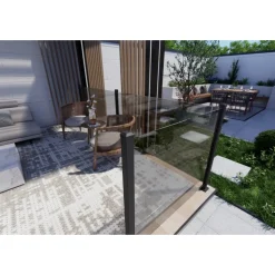 Glasräcke / staket i tonat glas | 1000×975 mm 6 mm | 5-pack