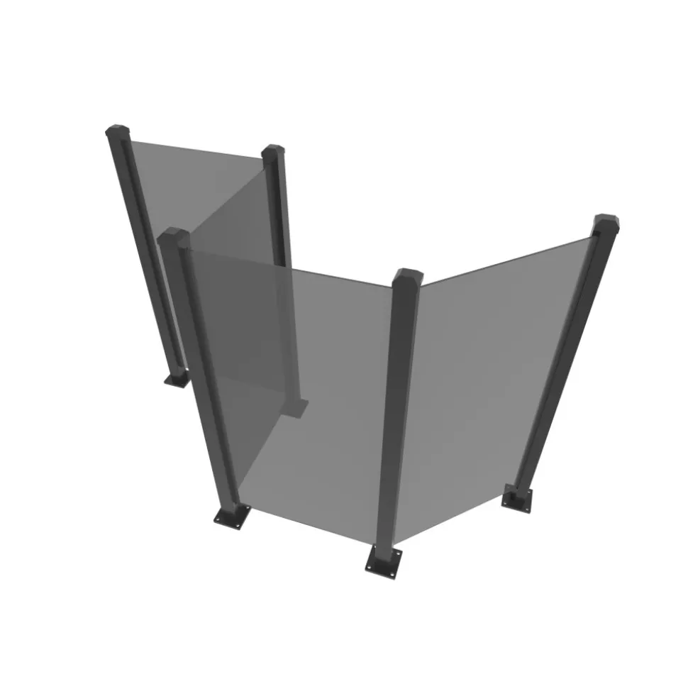 Glasräcke / staket i tonat glas | 1000×975 mm 6 mm | 5-pack