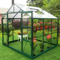 Glasväxthus 4,9m² | 4mm säkerhetsglas | 5 års stormgaranti