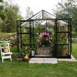 Glasväxthus 11,1m² | 4mm säkerhetsglas | 5 års stormgaranti