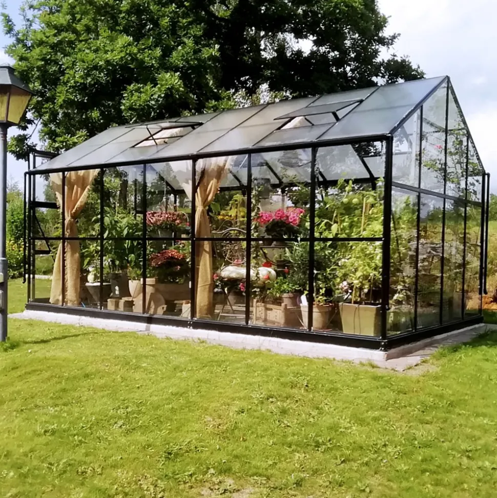 Glasväxthus 11,1m² | 4mm säkerhetsglas | 5 års stormgaranti