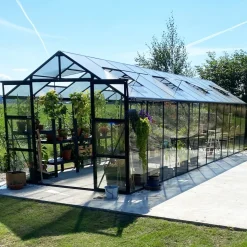 Glasväxthus 19m² | 5 års stormgaranti | 4mm säkerhetsglas