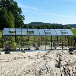 Glasväxthus 19m² | 5 års stormgaranti | 4mm säkerhetsglas