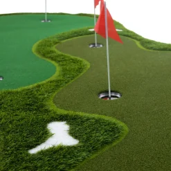Golfmatta Pro | Dubbla greener och vattenhinder | 4x2m