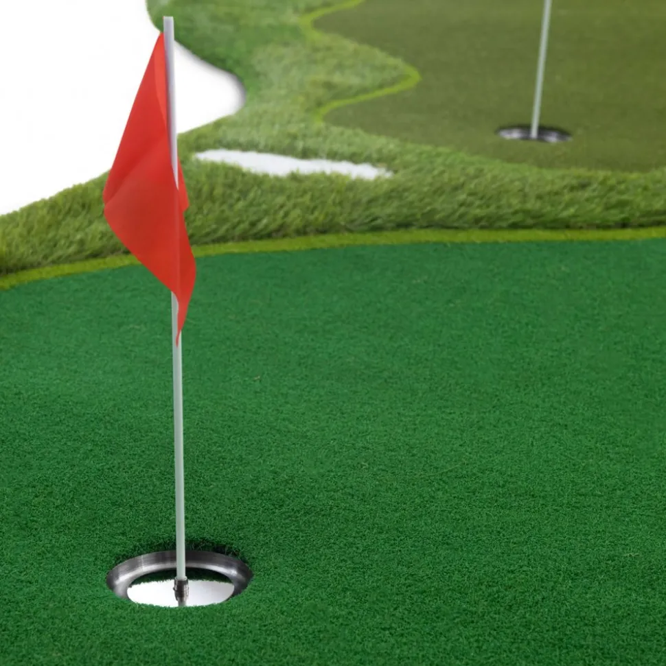 Golfmatta Pro | Dubbla greener och vattenhinder | 4x2m