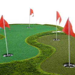 Golfmatta Pro | Dubbla greener och vattenhinder | 4x2m