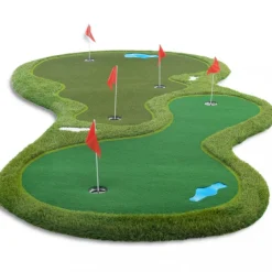 Golfmatta Pro | Dubbla greener och vattenhinder | 4x2m