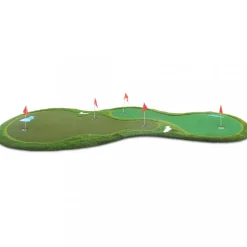 Golfmatta Pro | Dubbla greener och vattenhinder | 4x2m