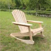 Gungande däckstol i trä | Adirondack loungestol för uteplats | 92×79×90 cm