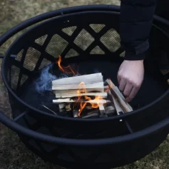 Habanero Eldstad / eldkorg i stål | Portabel grill för utomhusmiljö | Eldsland