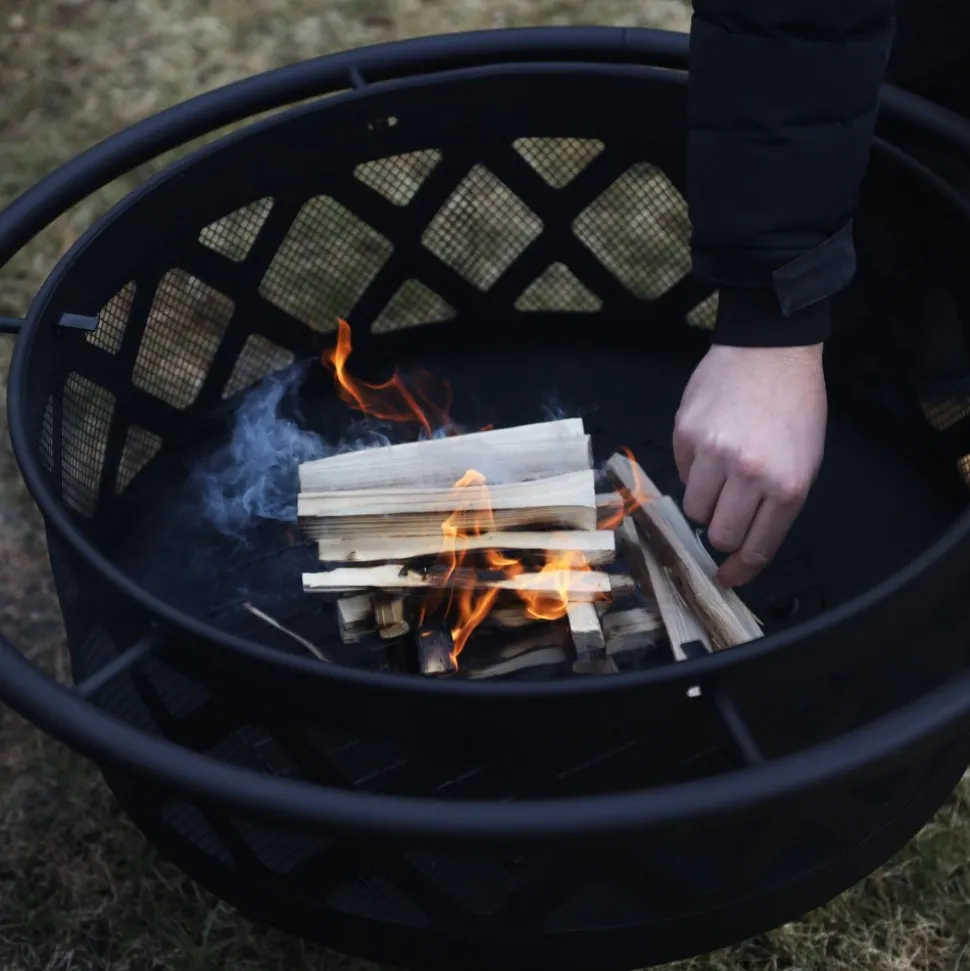 Habanero Eldstad / eldkorg i stål | Portabel grill för utomhusmiljö | Eldsland