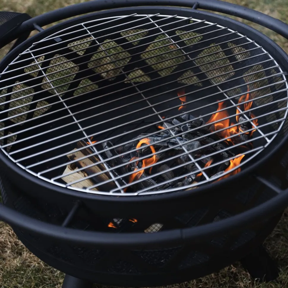 Habanero Eldstad / eldkorg i stål | Portabel grill för utomhusmiljö | Eldsland