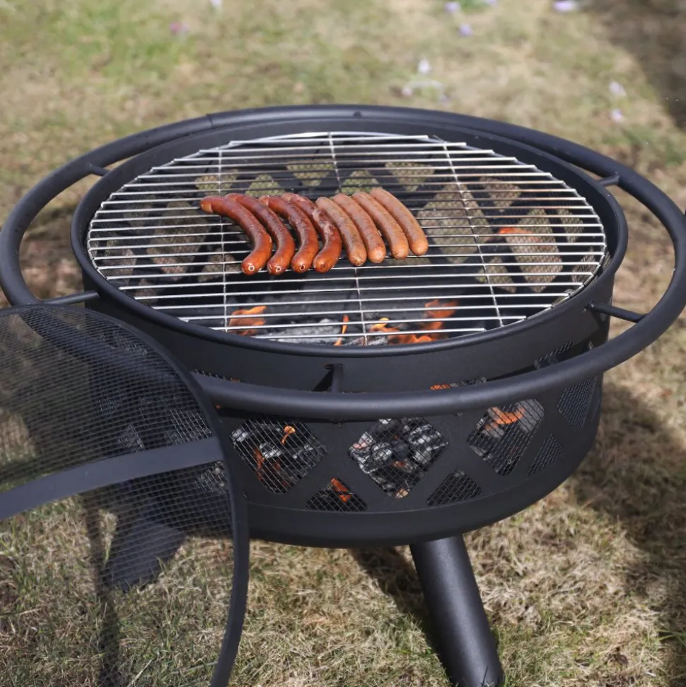 Habanero Eldstad / eldkorg i stål | Portabel grill för utomhusmiljö | Eldsland