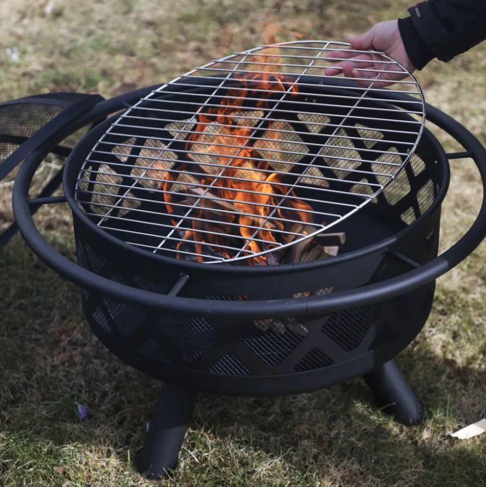 Habanero Eldstad / eldkorg i stål | Portabel grill för utomhusmiljö | Eldsland