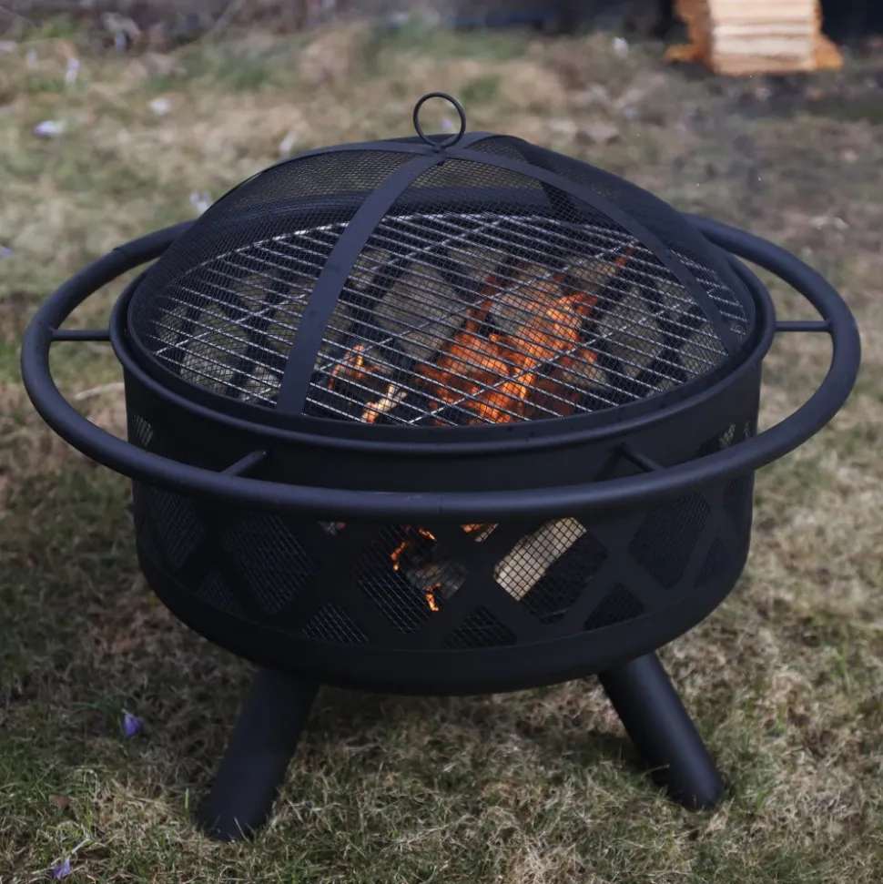 Habanero Eldstad / eldkorg i stål | Portabel grill för utomhusmiljö | Eldsland
