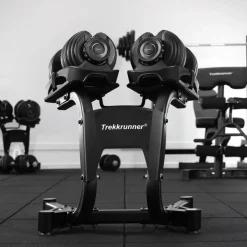 Hantelställ i stål | Maxlast 2x40kg | Trekkrunner