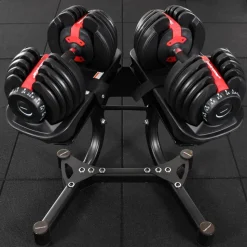 Hantelställ i stål | Maxlast 2x40kg | Trekkrunner