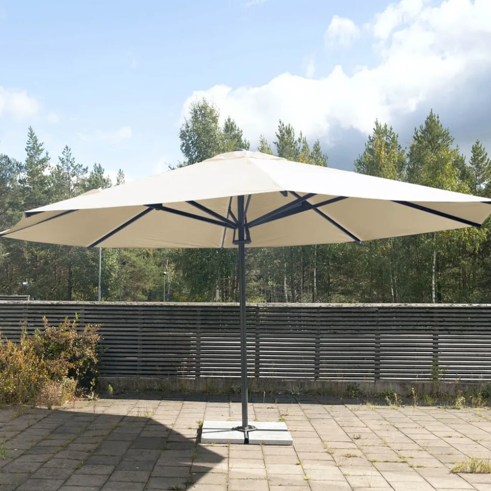 Helautomatiskt premiumparasoll 6m | Beige