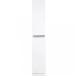 Högskåp badrum 180x30cm | Fyra hyllplan | Golvstående | Vit