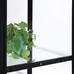 Högt miniväxthus | 4mm säkerhetsglas | Svart
