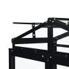 Högt miniväxthus V-tak | 4mm säkerhetsglas | Svart